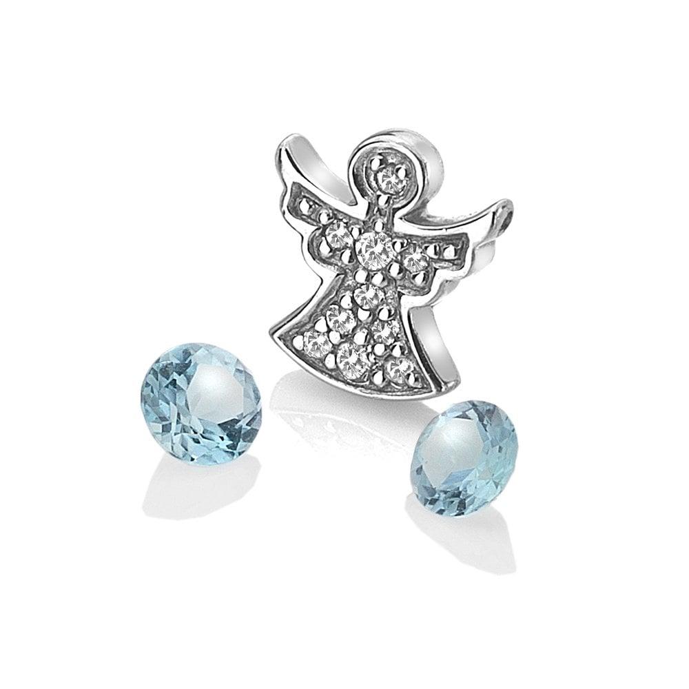 Anais Paris Angel Charm and Blue Topaz