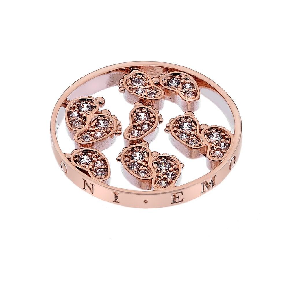 Emozioni Baby Feet Rose Gold Plated Coin