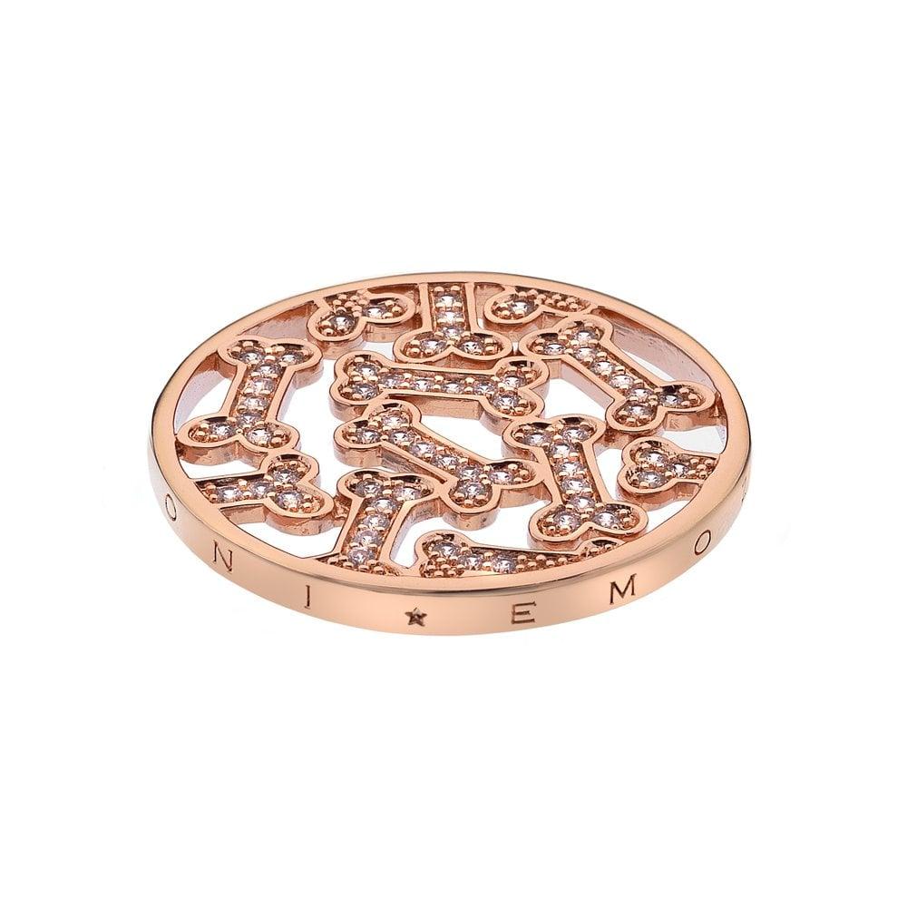 Emozioni Dog Bone Rose Gold Plated Coin