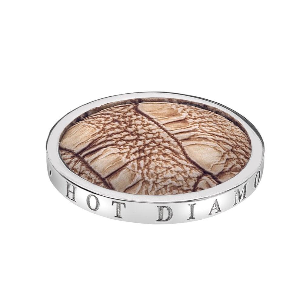 Emozioni Faux Crocodile Light Brown Coin