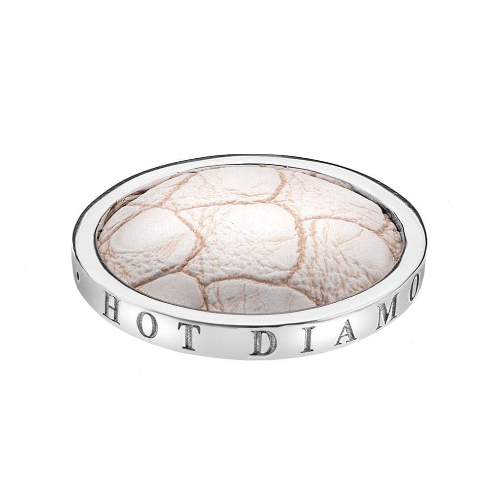 Emozioni Faux Crocodile White Coin