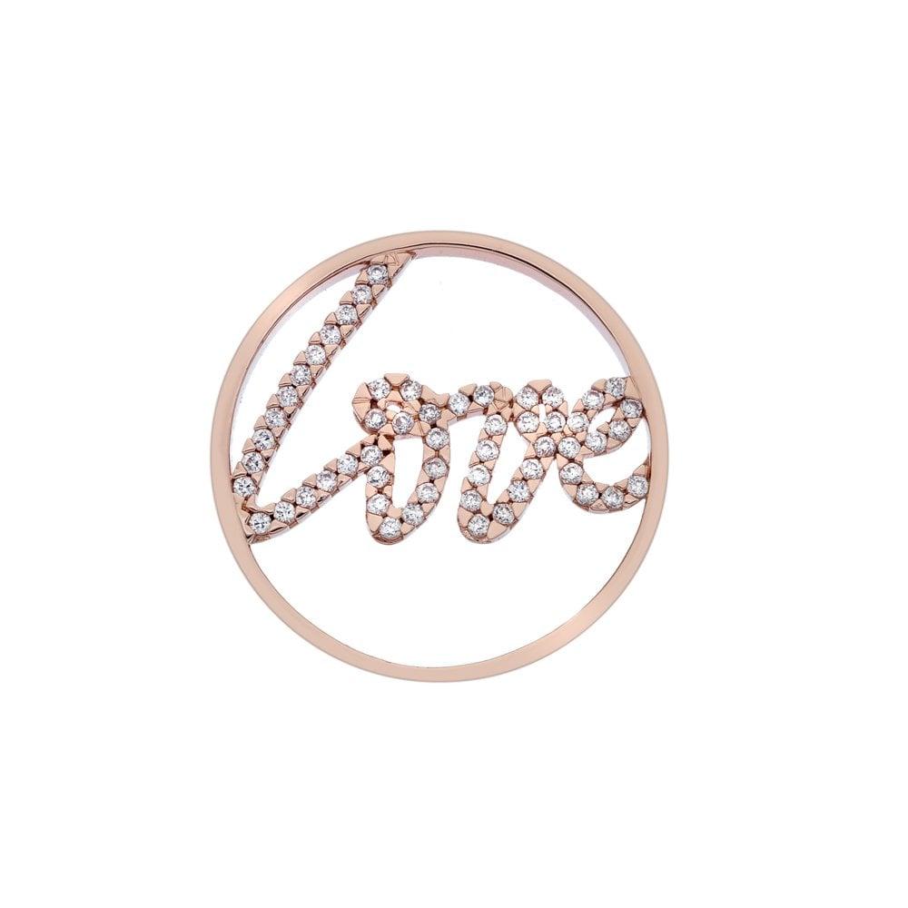 Emozioni Love Coin Rose Gold Plate