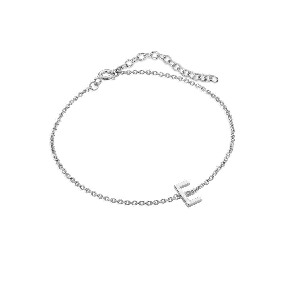 Diamond Letter E Bracelet
