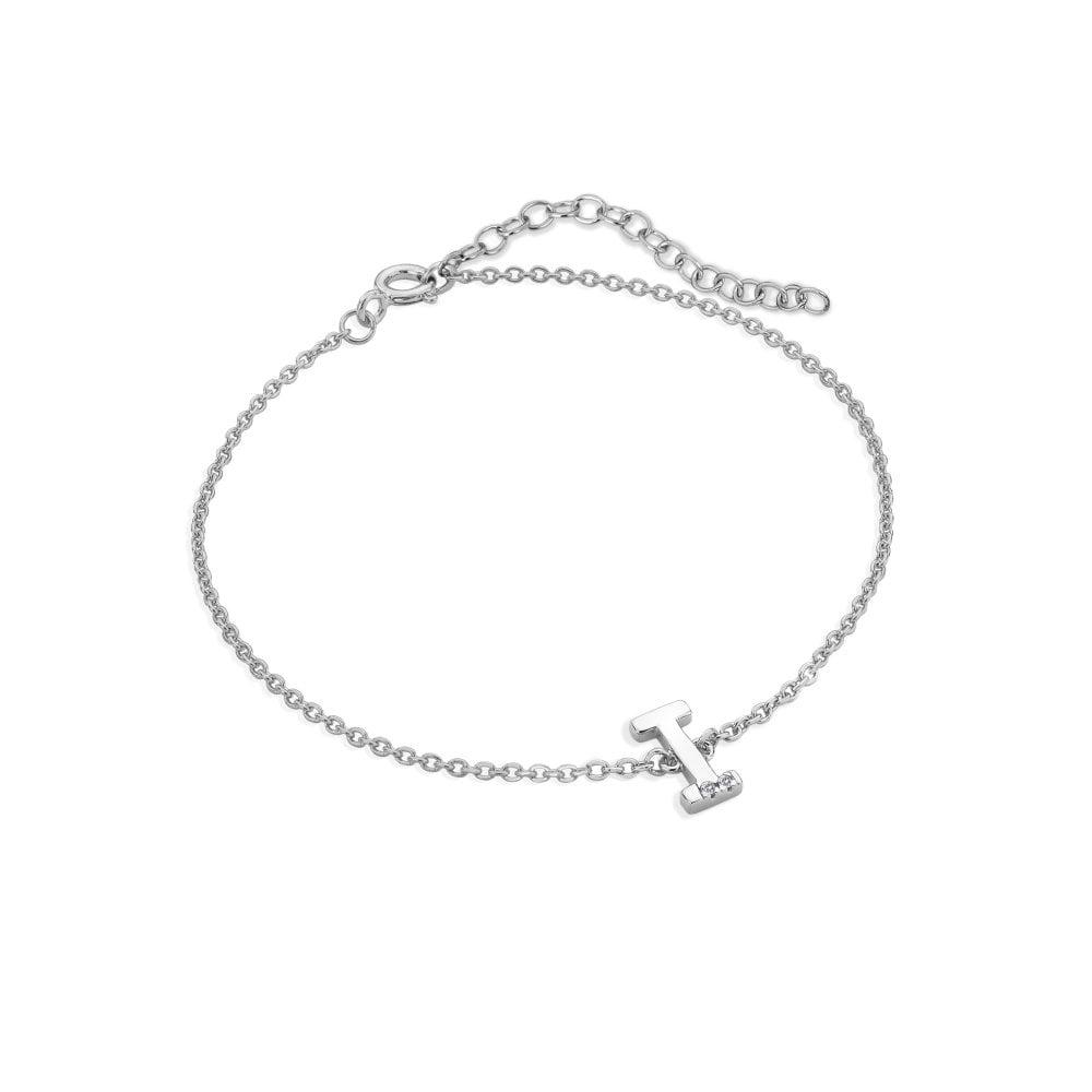 Diamond Letter I Bracelet