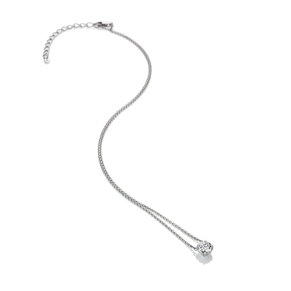 Hot Diamonds White Topaz Solitaire Necklace