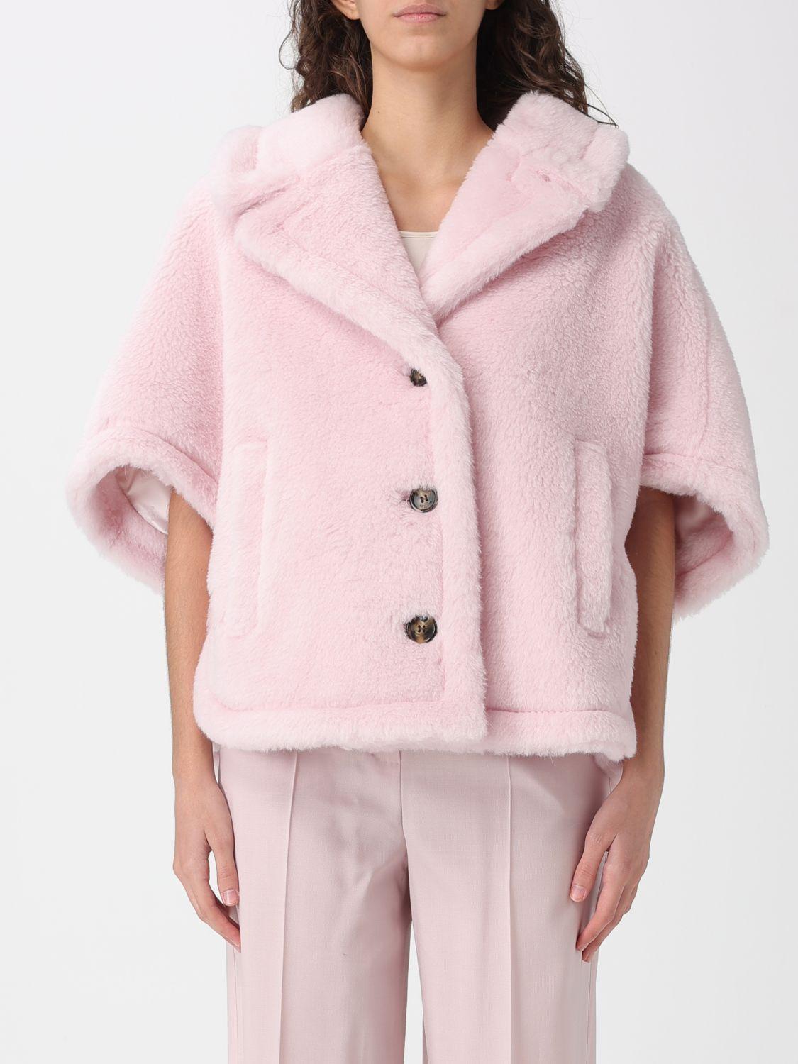 Fur Coat Woman color Pink