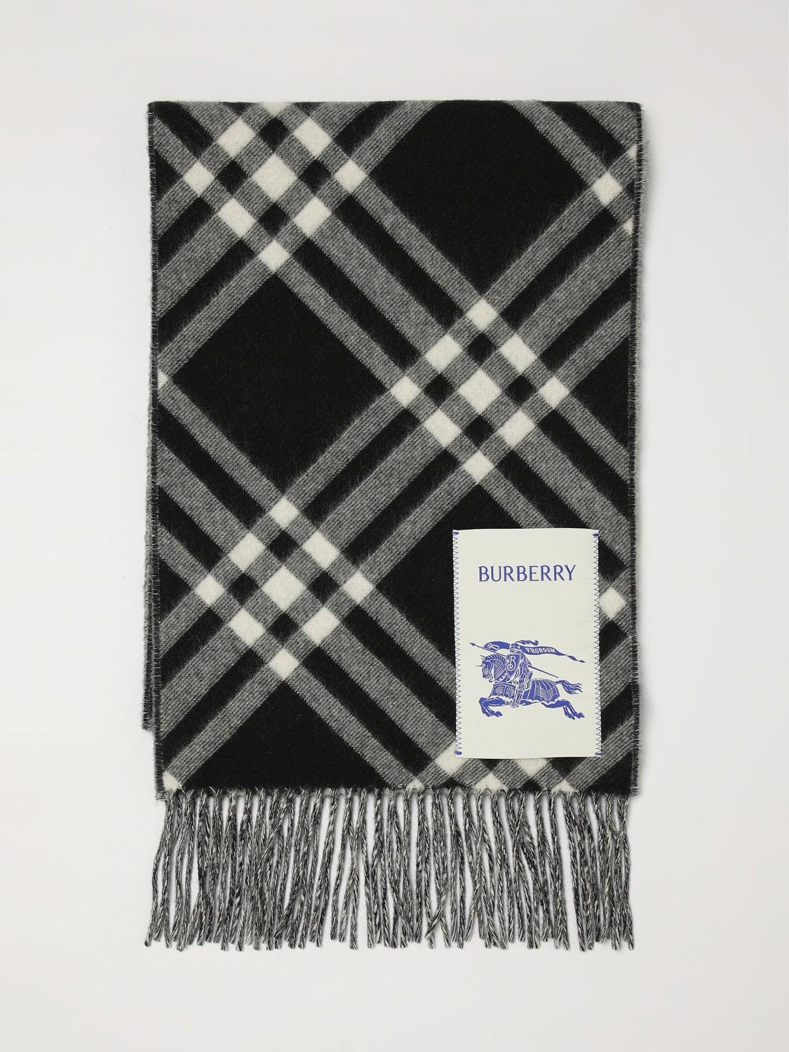 Men’s Fringed Check Pure Cashmere Scarf