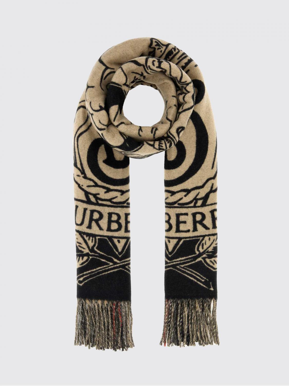 Reversible Pure Cashmere Scarf with EKD Print and Fringes