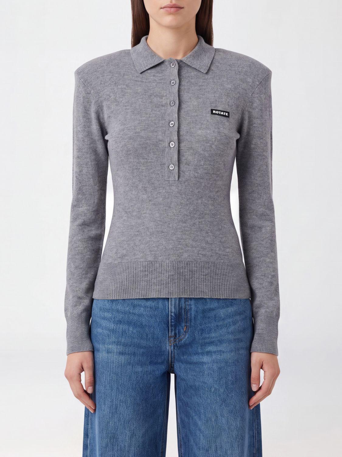 Knitted Polo in Merino Wool and Cashmere with Padded Shoulders