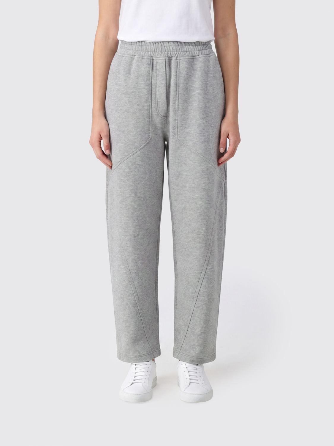 Jogging Trousers in Cotton and Cashmere Blend with Elastic Waist