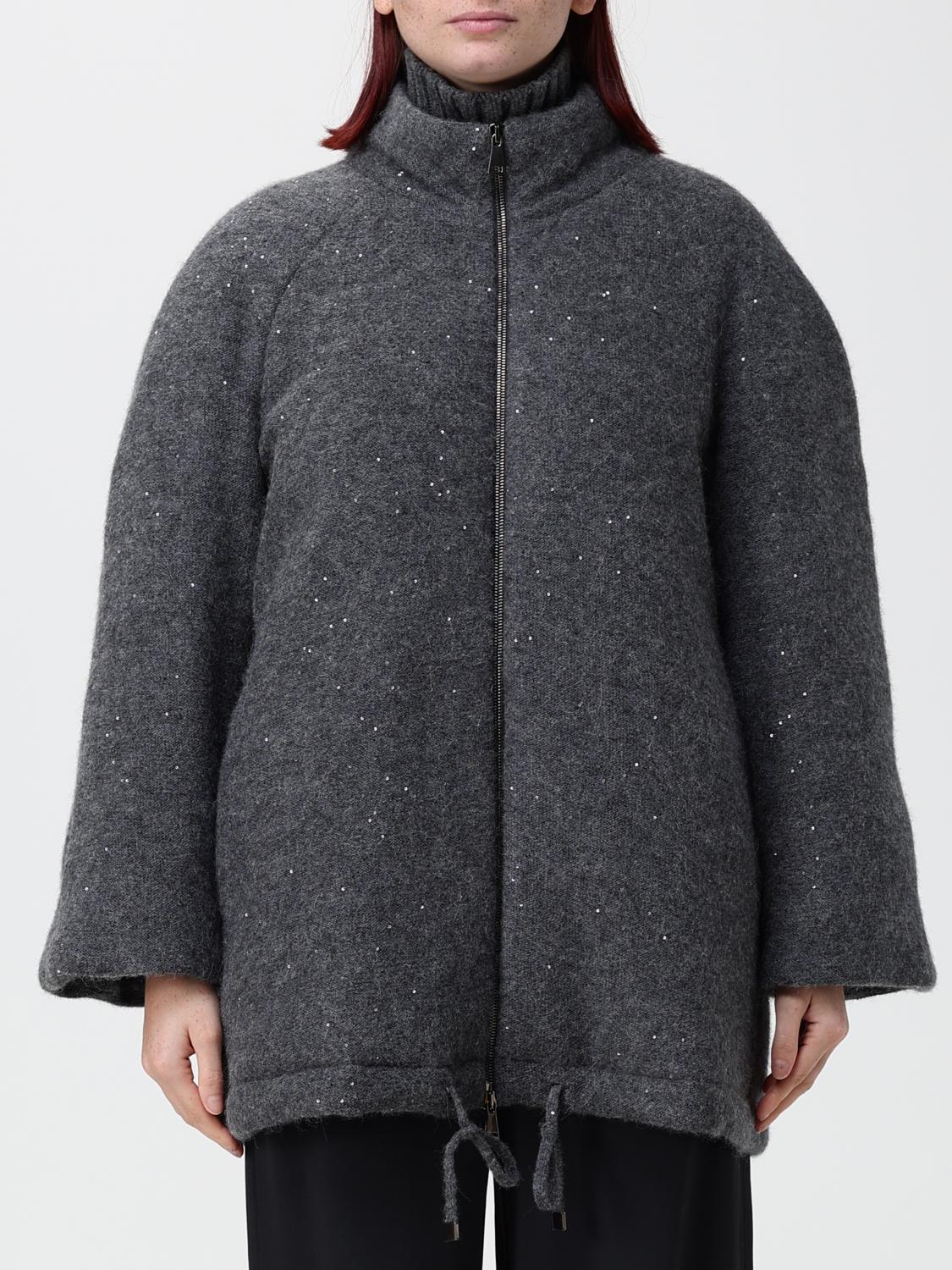 Wool, Silk and Cashmere Jacket with Sequins and Zip