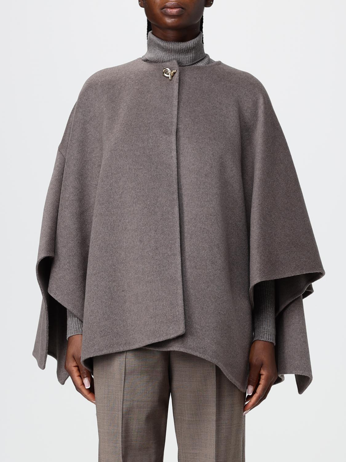 Asymmetrical Wool and Cashmere Short Cape