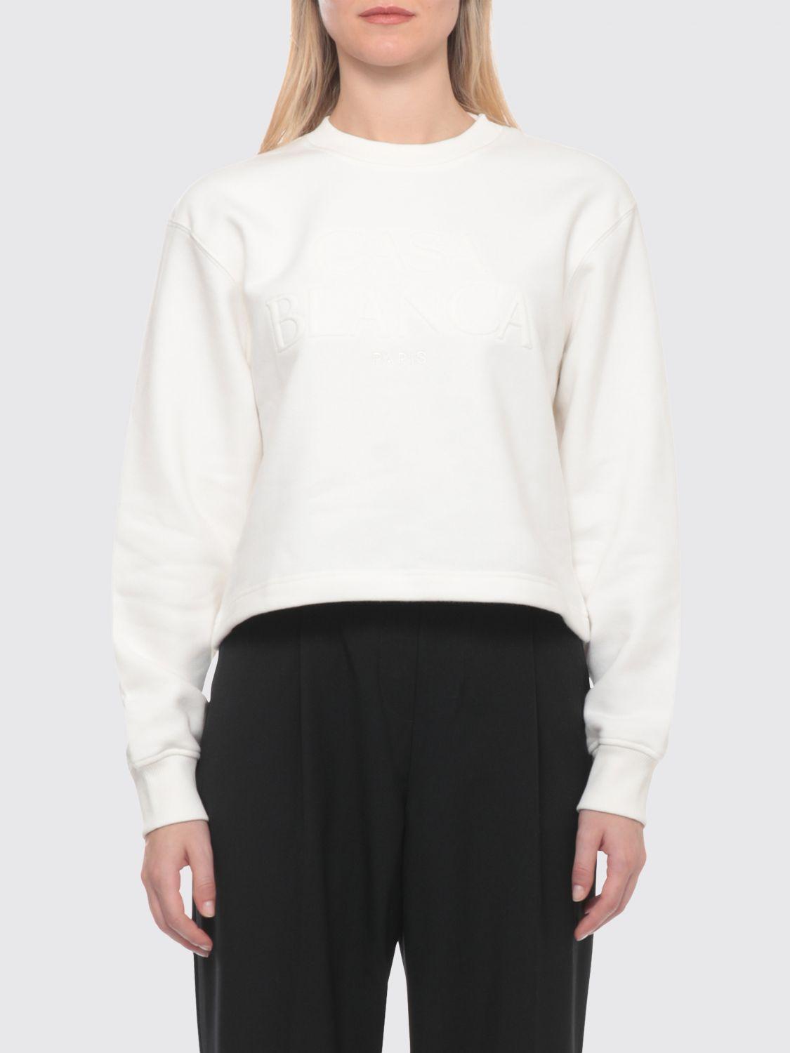 Cotton and Cashmere Blend Crewneck Sweatshirt with Tone-on-Tone Logo