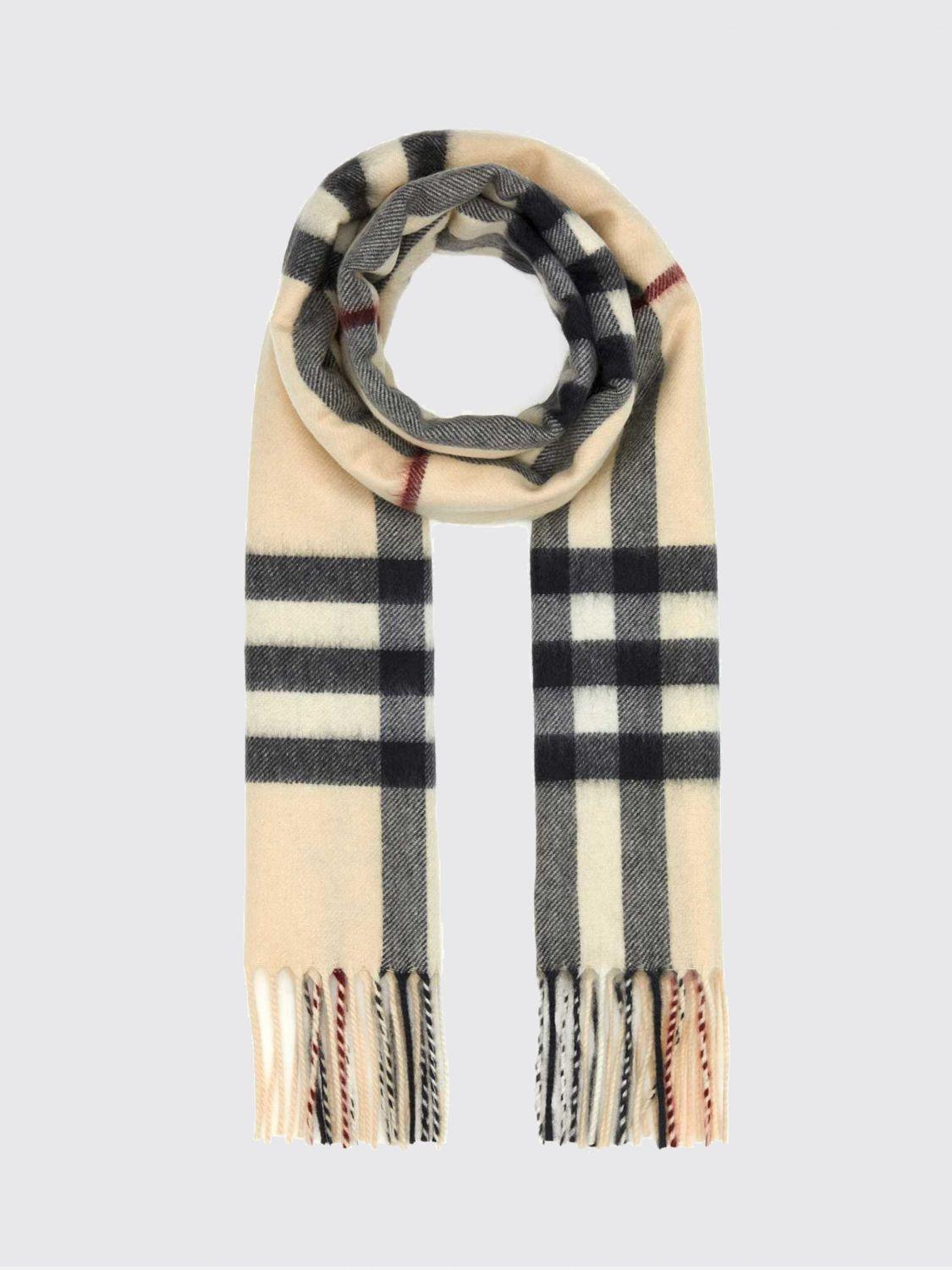 Check Pure Cashmere Scarf with Fringed Hem