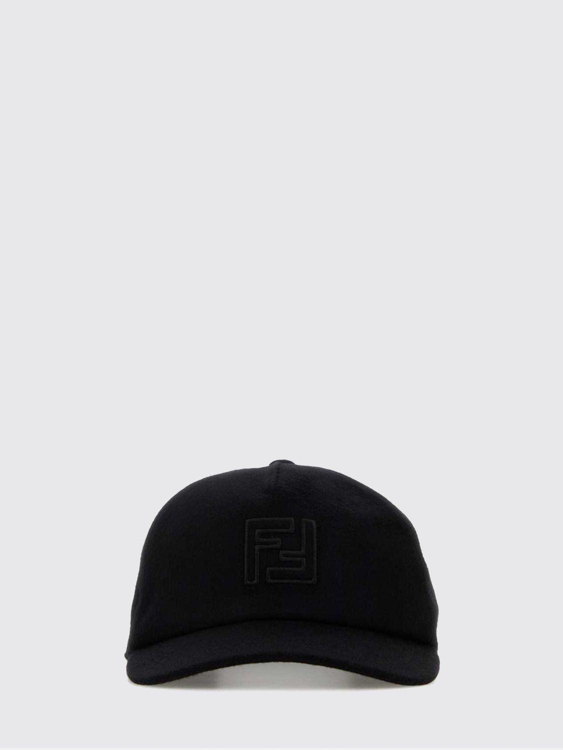 Wool and Cashmere Baseball Cap with FF Monogram and Velcro Closure