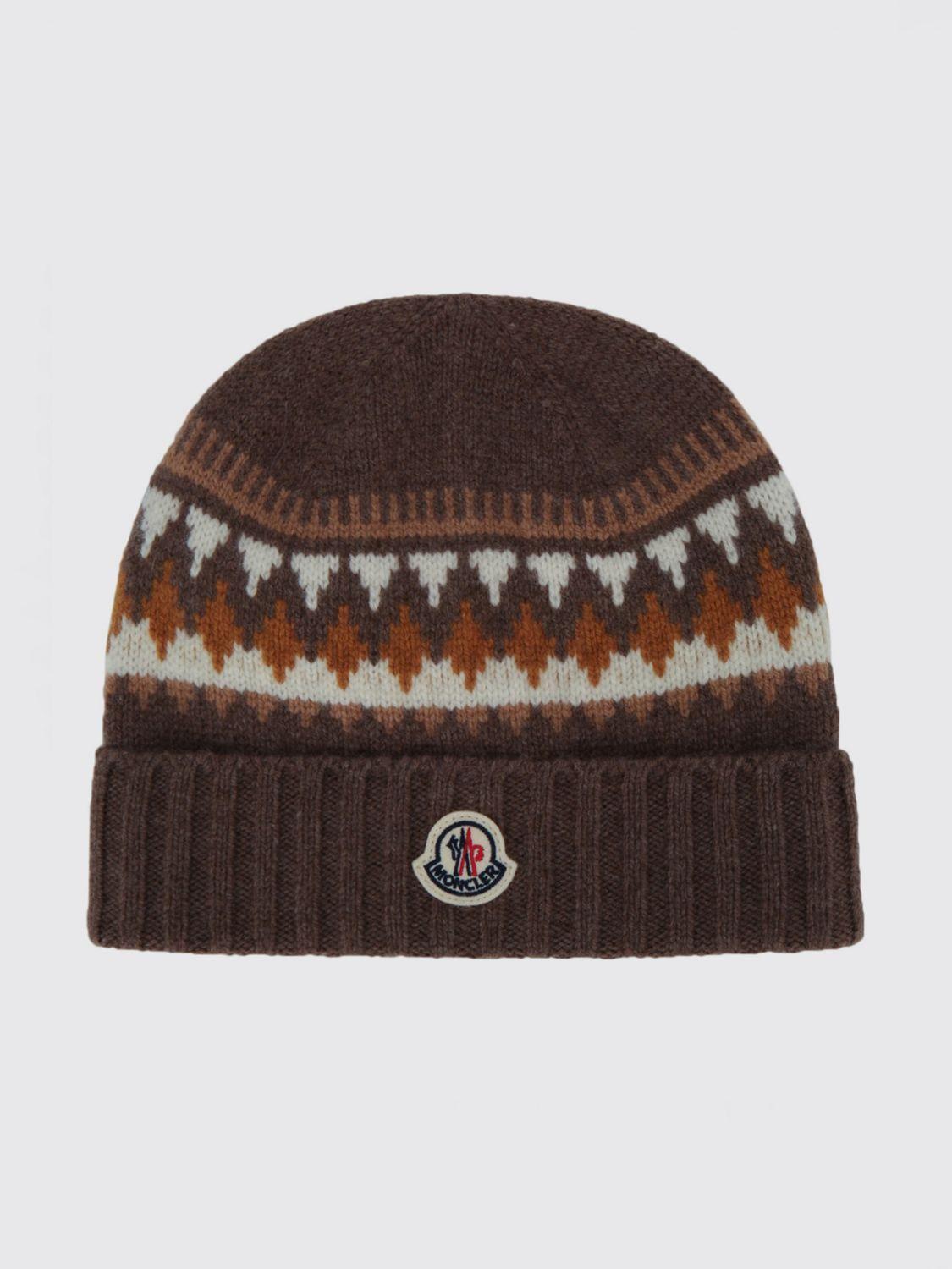 Boy’s Ribbed Wool and Cashmere Beanie with Cuff and Ethnic Pattern