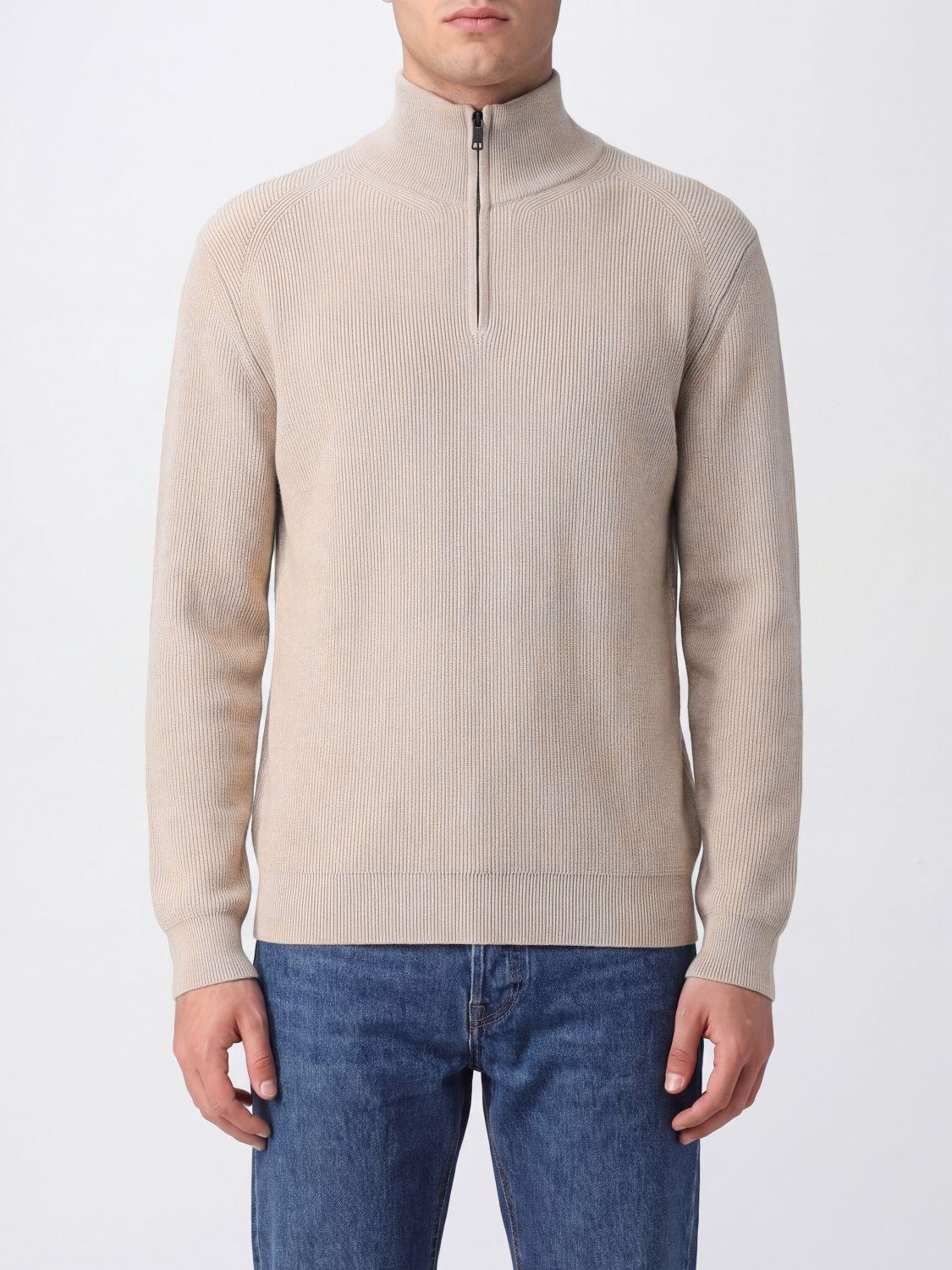 Half-Zip Turtleneck Jumper in Cashmere and Wool Blend