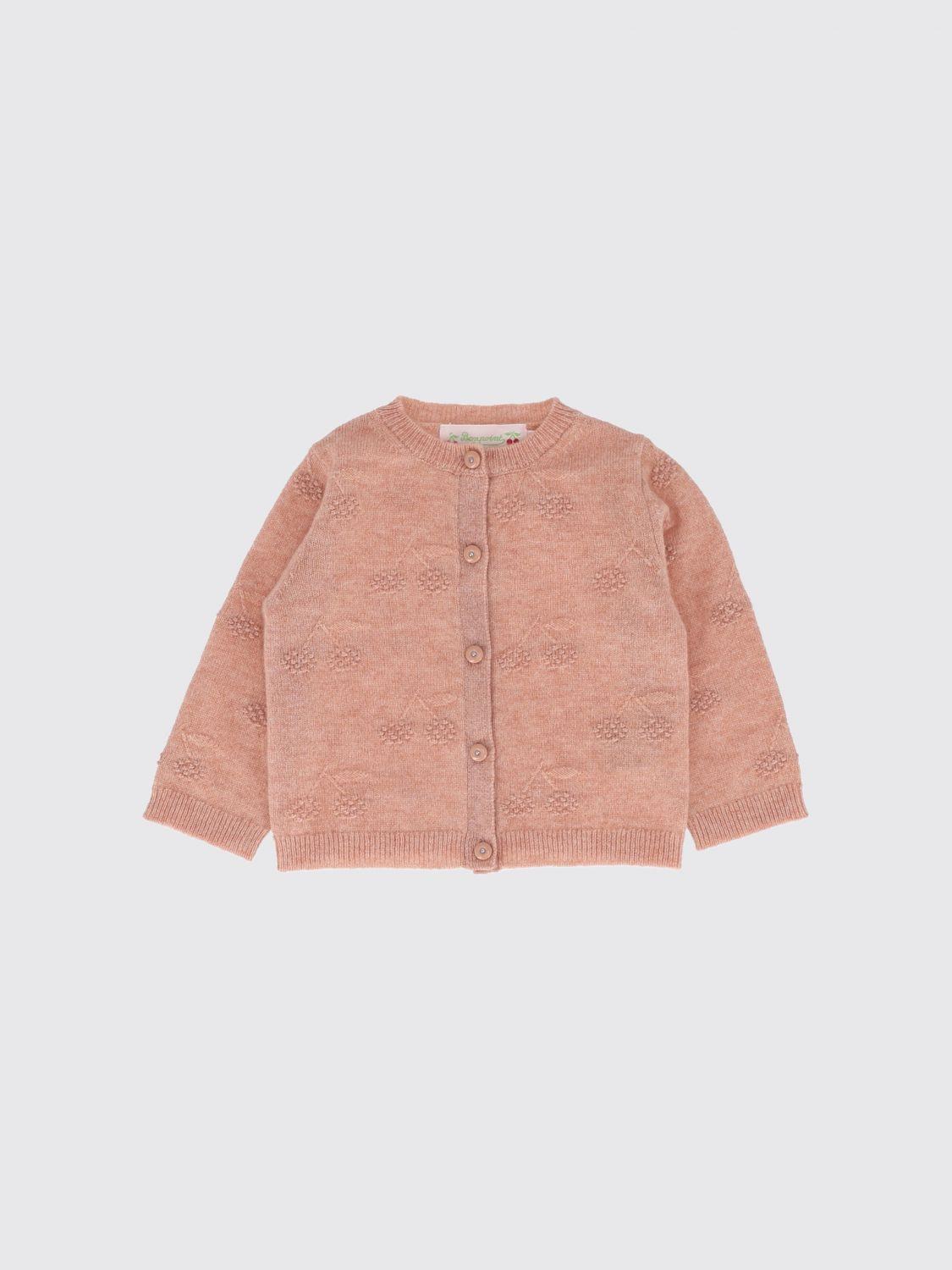 Crewneck Pure Cashmere Cardigan for Boys with Button Closure