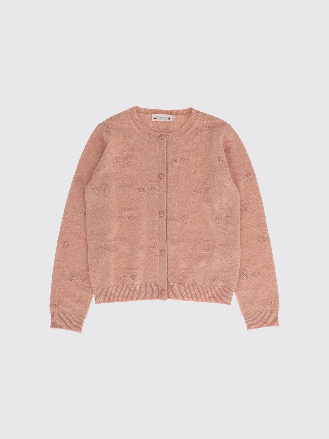Crewneck Pure Cashmere Cardigan for Boys with Button Closure