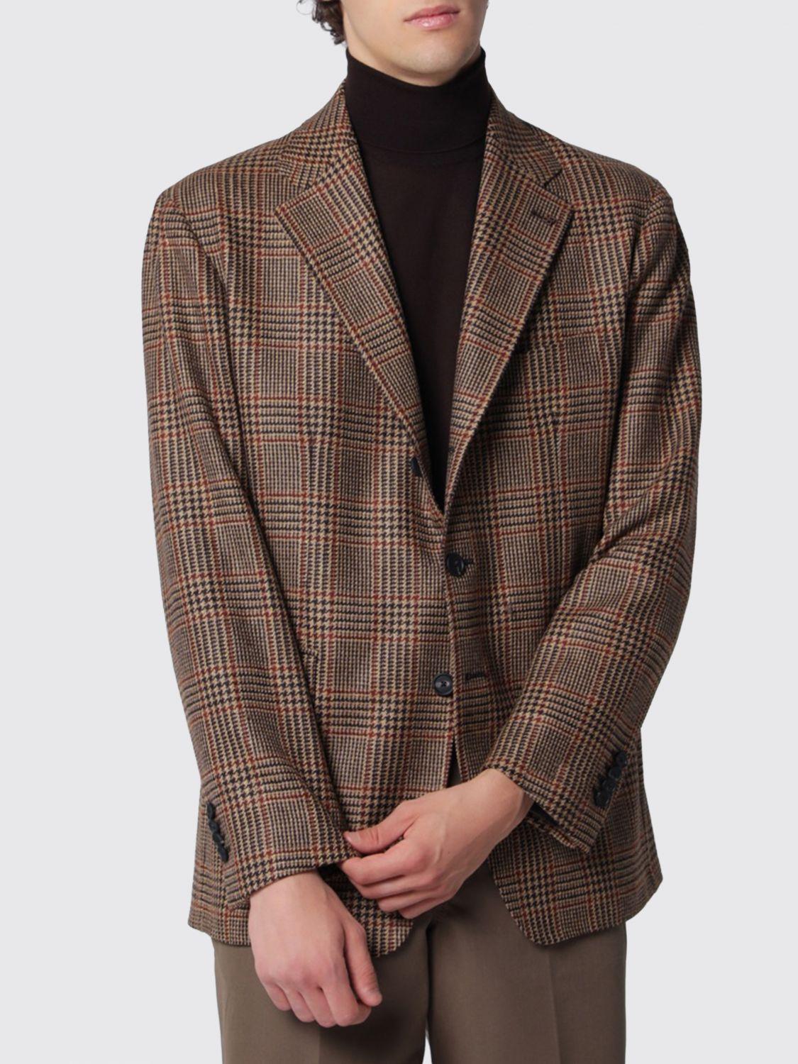 Single-Breasted Tartan Blazer in Virgin Wool and Cashmere