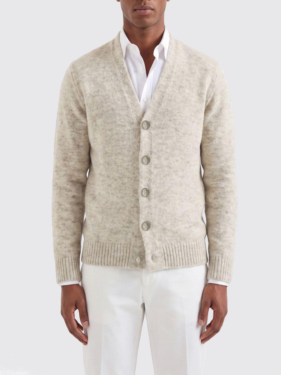 V-Neck Cardigan in Wool, Alpaca, and Cashmere Blend
