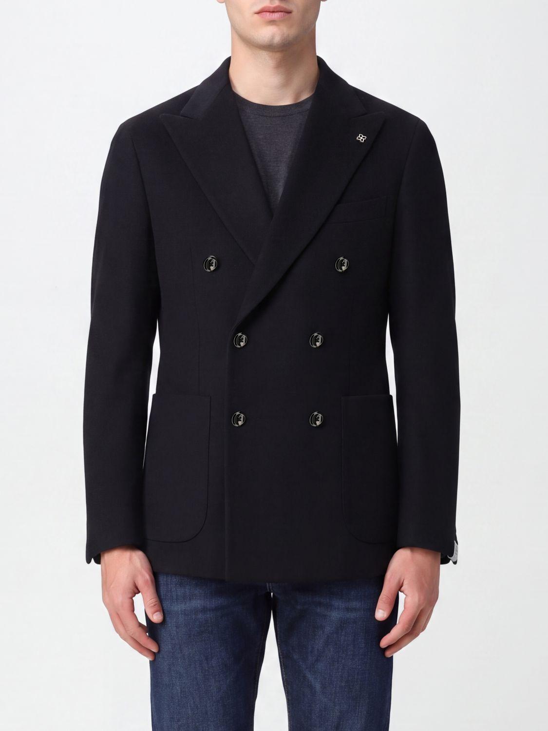 Slim Fit Double-Breasted Blazer in Pure Cashmere with Classic Lapels