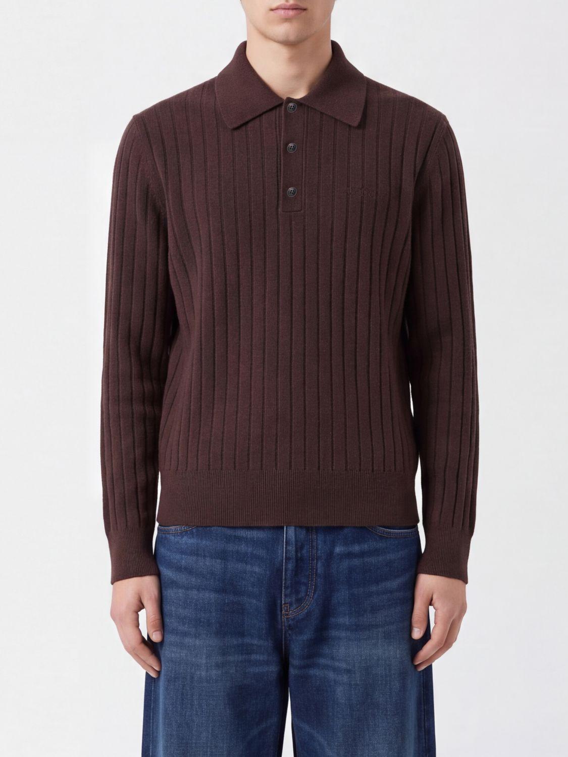 Long-Sleeved Wool and Cashmere Knit Polo Shirt