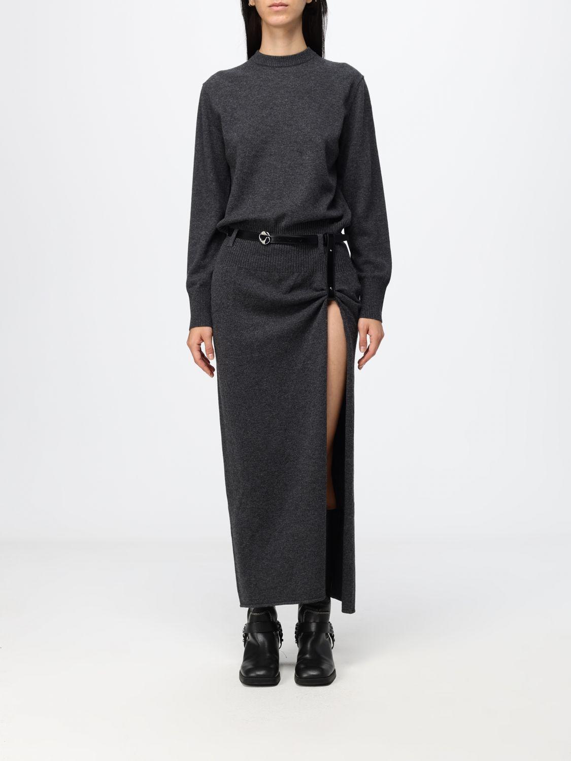 Cashmere and Wool Blend Knit Midi Dress by with Front Slit