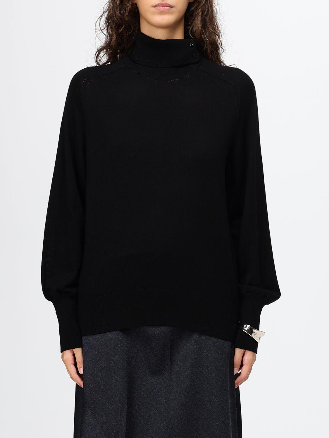 Cashmere Turtleneck with Metal Ring and Dropped Shoulders