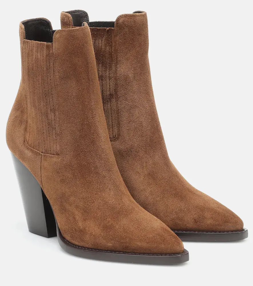 Saint Laurent Theo 95 Suede Ankle Boots
