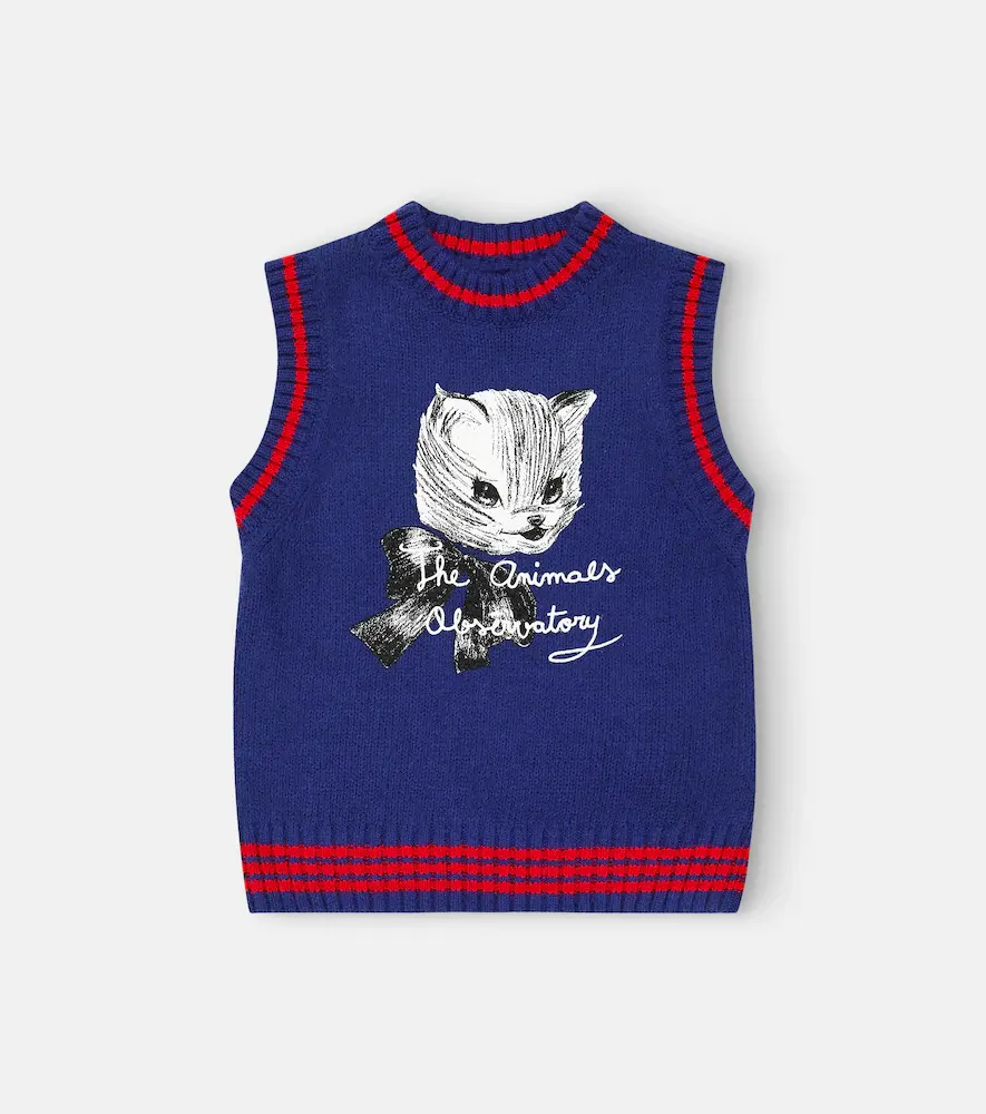 The Animals Observatory Bat Knit Sweater Vest