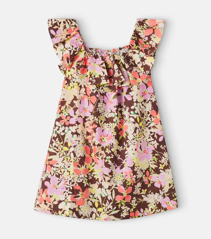 Zimmermann Kids Solstice Floral Ruffled Cotton Dress