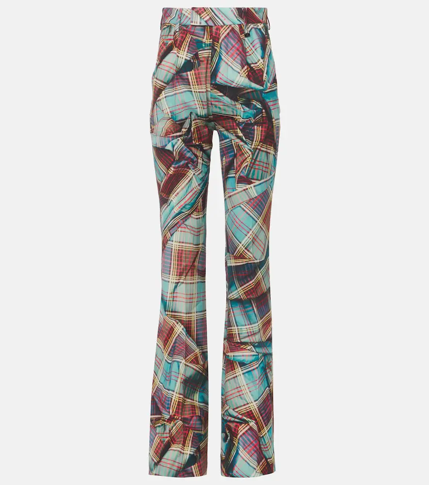 Vivienne Westwood W Ray Tartan Virgin Wool Flared Pants