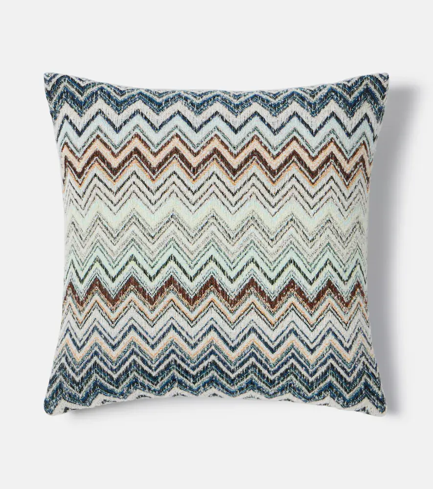 Forest Cotton, Wool and Cashmere-blend Cushion