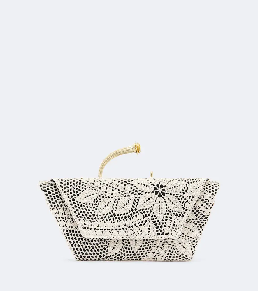 Magda Butrym Bracelet Crochet and Satin Clutch