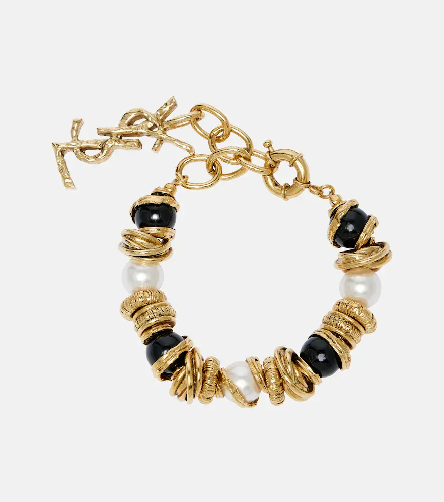 Saint Laurent Loulou Embellished Bracelet