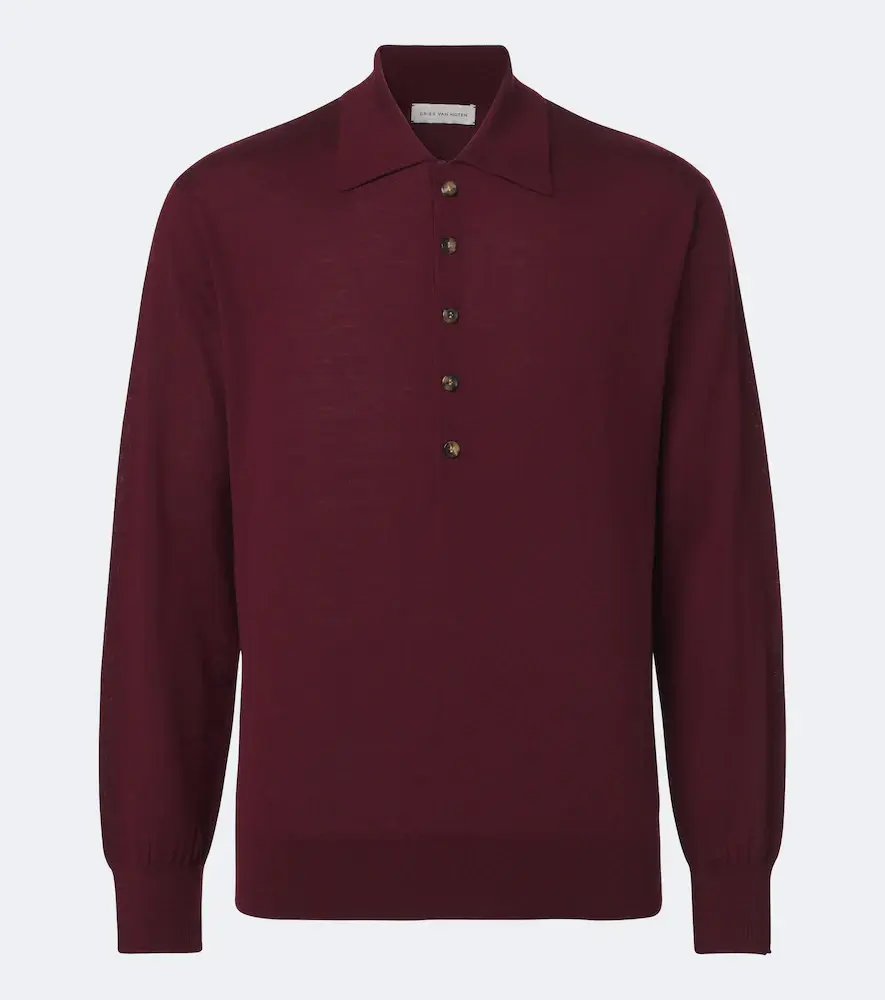 Dries van Noten Wool Polo Sweater