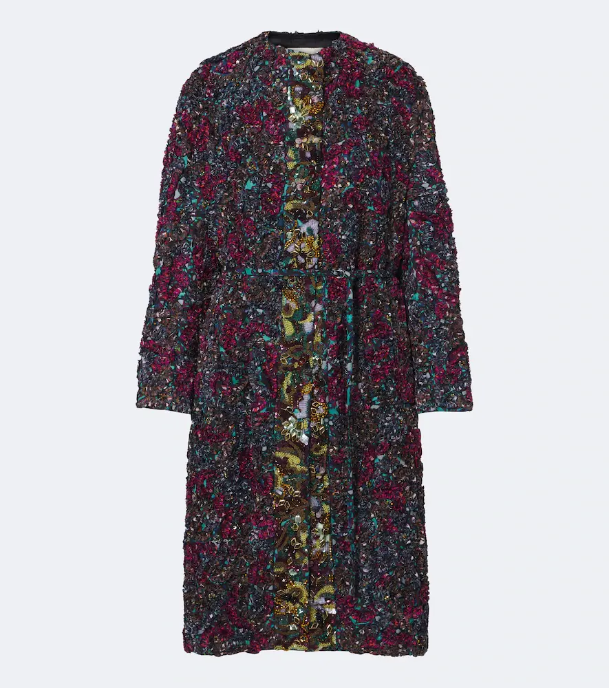 Dries van Noten Embellished Embroidered Coat