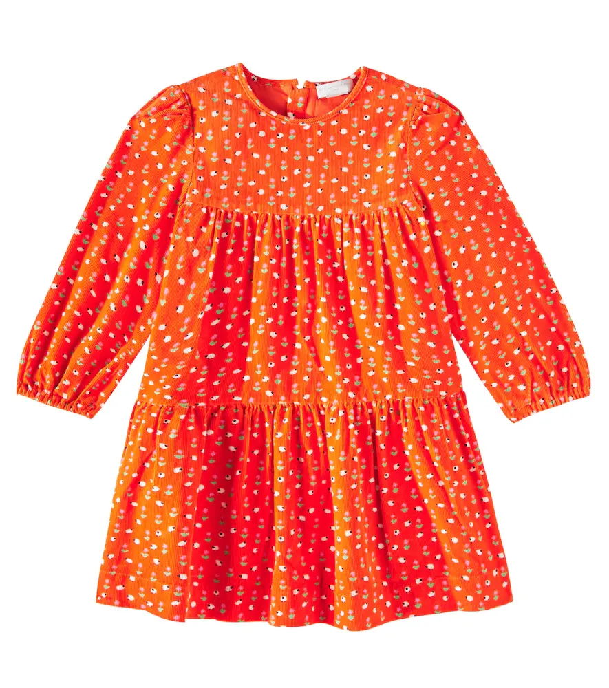 Stella McCartney Kids Printed Cotton Velvet Dress