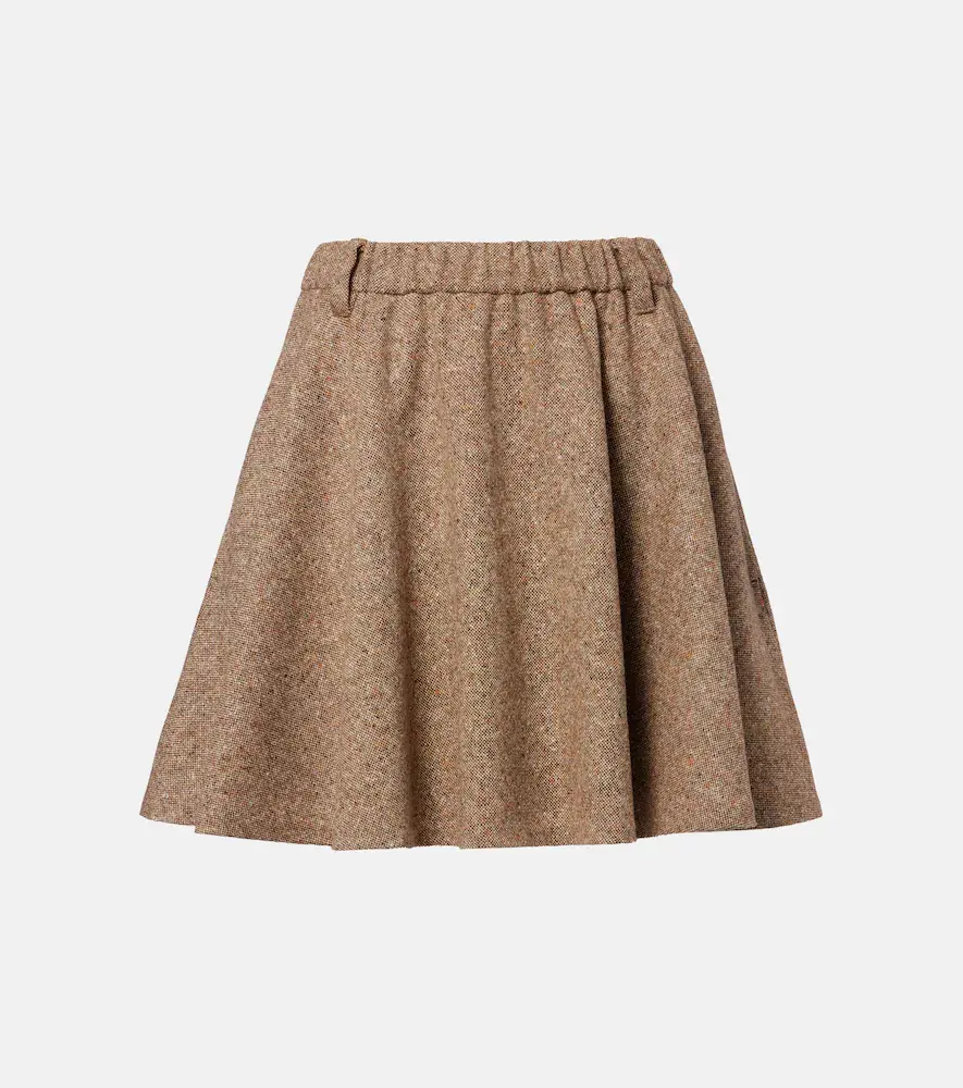Brunello Cucinelli Monili Wool-blend Miniskirt