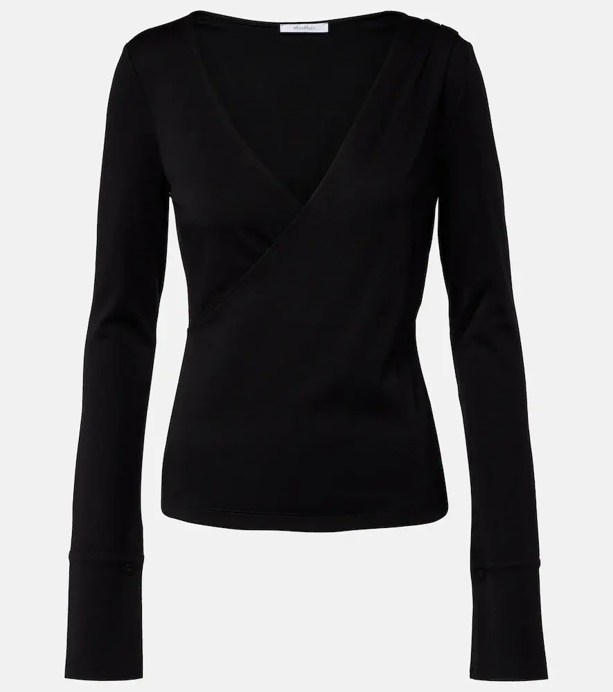 Max Mara Adagio Virgin Wool Wrap Top