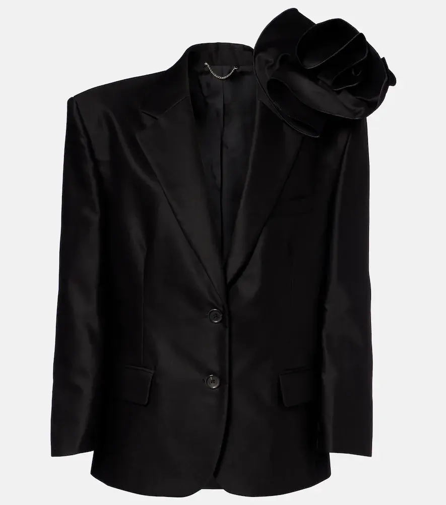 Magda Butrym Floral-applique Cotton Blazer