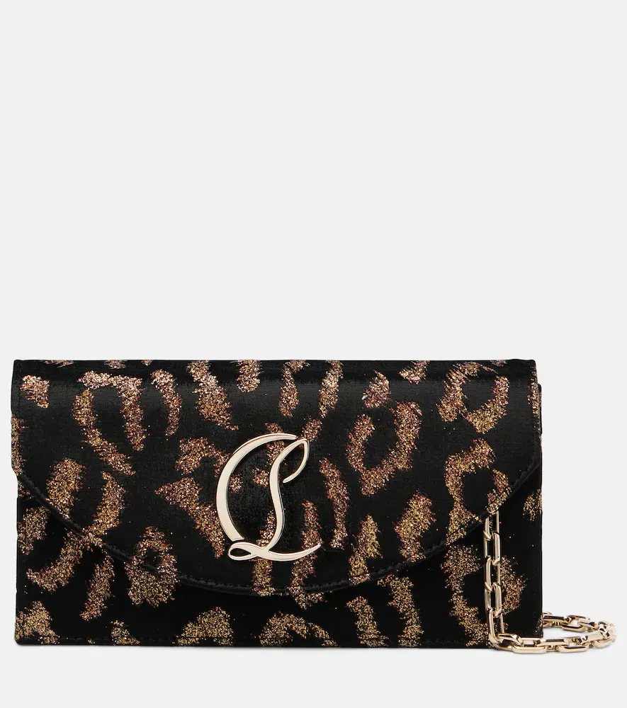 Christian Louboutin Leopard-print Velvet Clutch