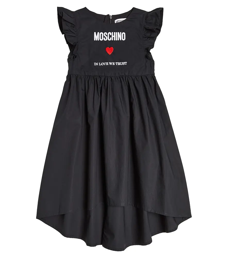 Moschino Kids Logo Cotton Dress