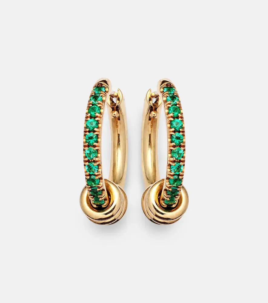 Spinelli Kilcollin Ara 18kt Gold Earrings with Emeralds