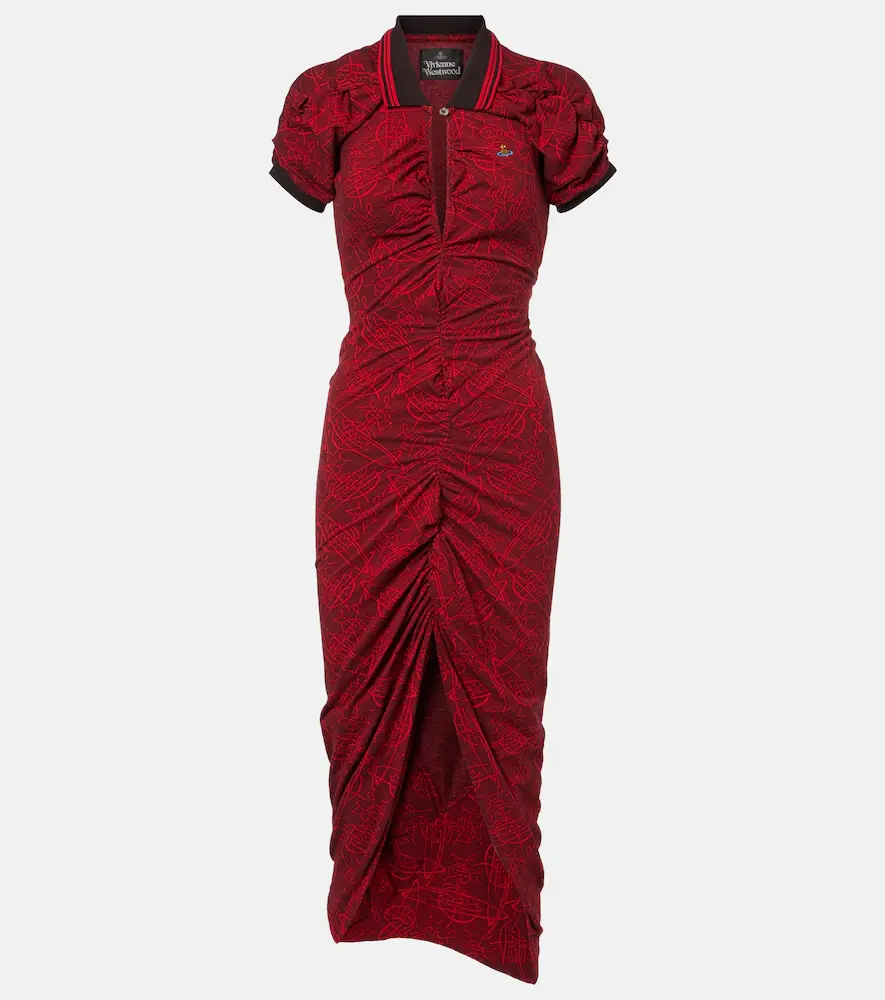 Vivienne Westwood Pulling Cotton Jacquard Midi Dress