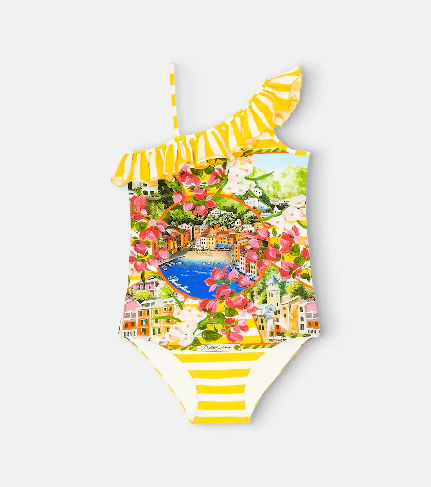 & Gabbana Kids Portofino Printed Swimsuit