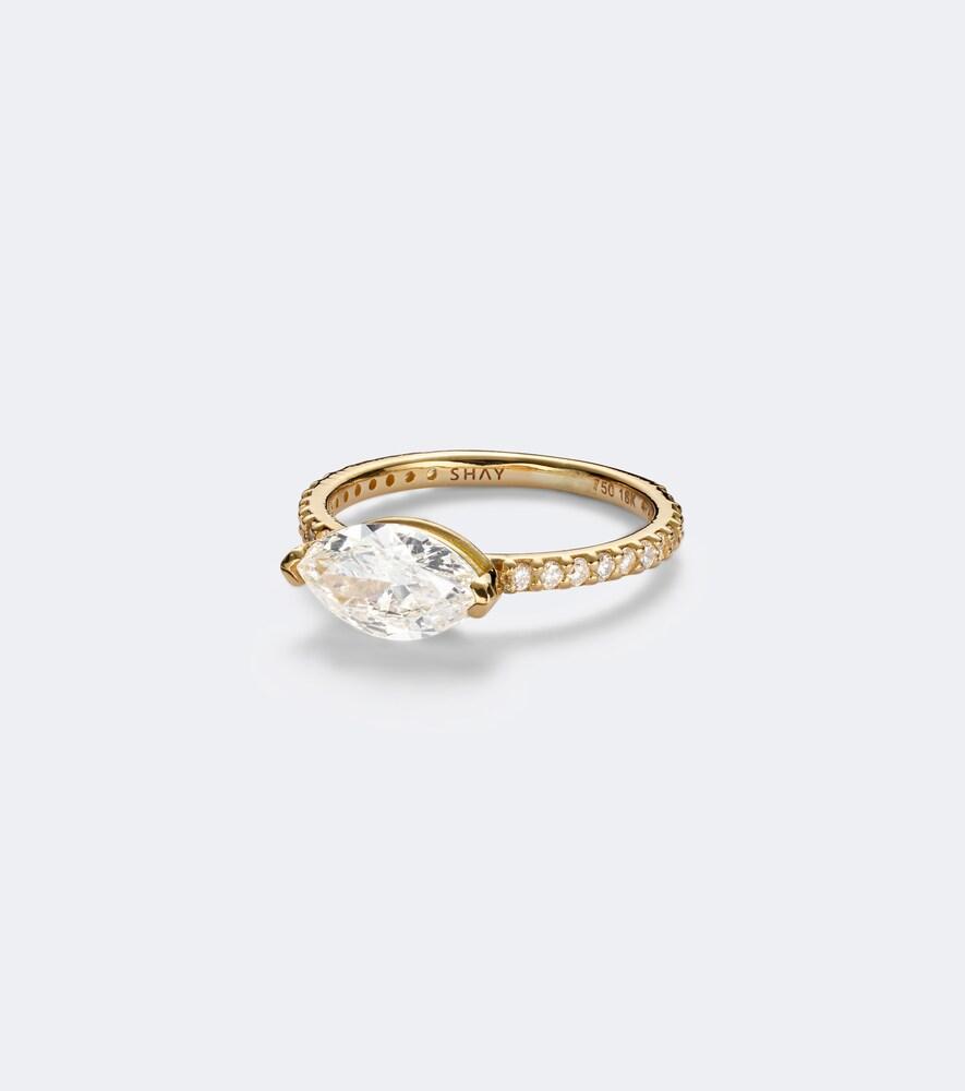 Shay Jewelry 18kt Gold Pinky Ring with Diamonds