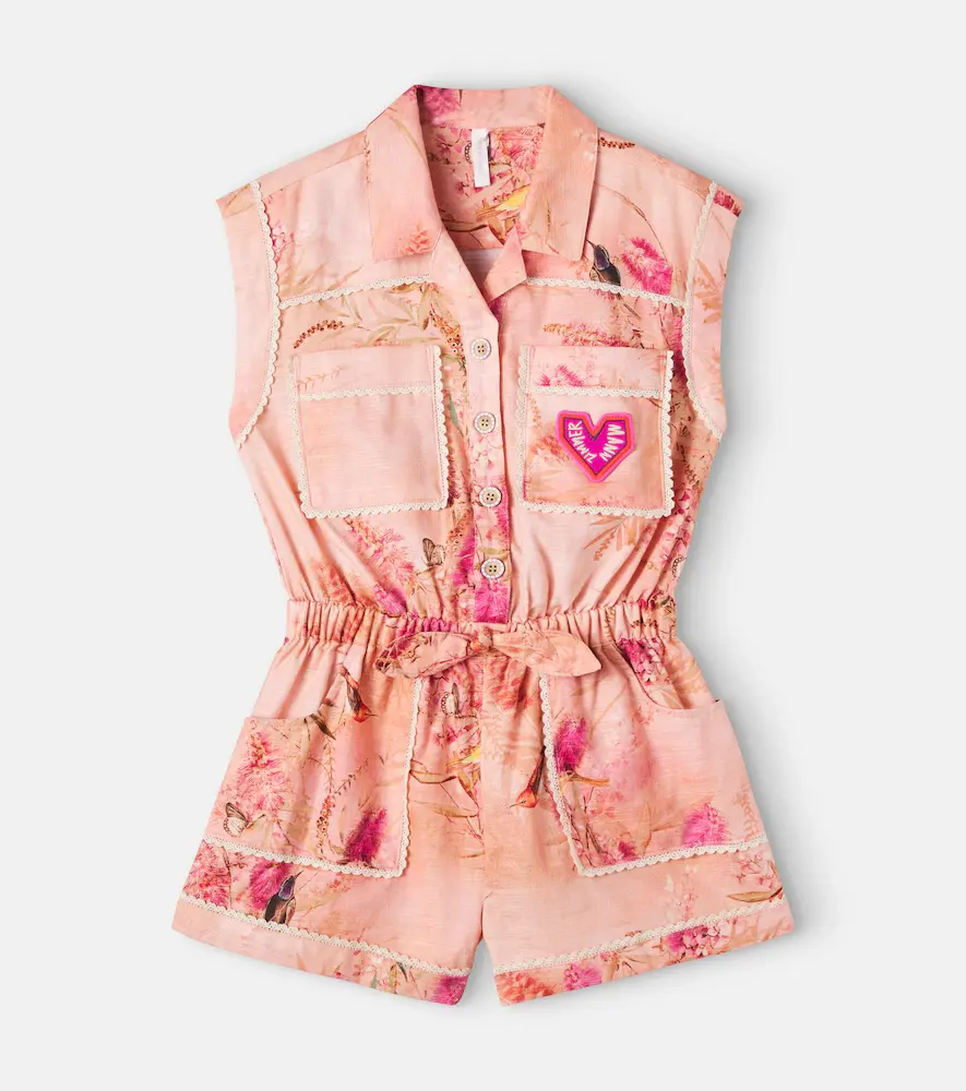 Zimmermann Kids Cascadian Floral Cotton Playsuit