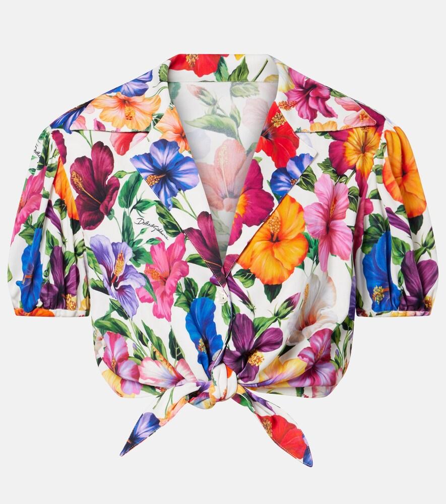 & Gabbana Floral Crop Top